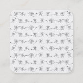 Astronaut-Platz-Visitenkarte Quadratische Visitenkarte (Rückseite)