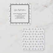 Astronaut-Platz-Visitenkarte Quadratische Visitenkarte (Vorne/Hinten)