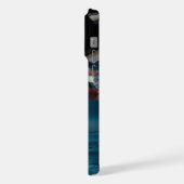 Astronaut platziert eine Fahne in der Sättigung -  iPhone Hülle (Linke Seite)