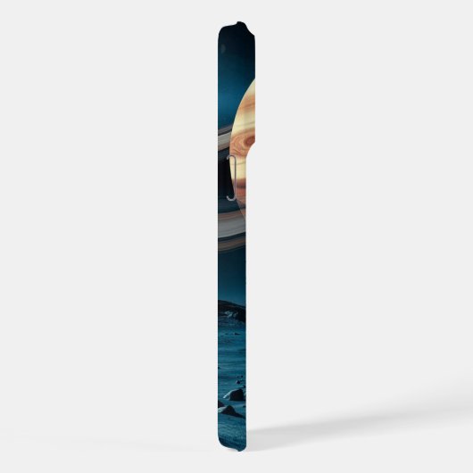 Astronaut platziert eine Fahne in der Sättigung -  iPhone Hülle (Rechte Seite)