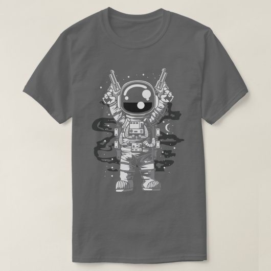 ASTRONAUT PLAYING GUN T-Shirt (Design vorne)