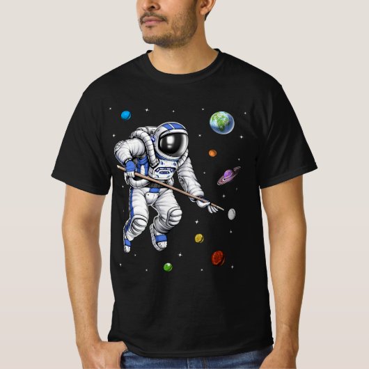 Astronaut Pool Player T-Shirt (Vorderseite)