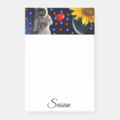 Astronaut Post-it Klebezettel (Vorderseite)