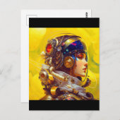 Astronaut Postkarte (Vorne/Hinten)