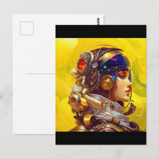 Astronaut Postkarte (Vorne/Hinten)