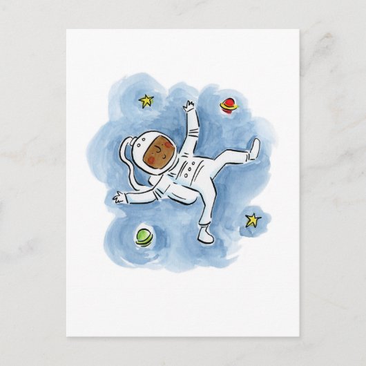 Astronaut Postkarte (Vorderseite)