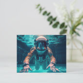Astronaut Postkarte (Stehend Vorderseite)