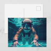 Astronaut Postkarte (Vorne/Hinten)