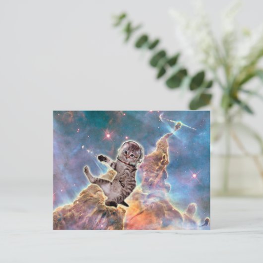 Astronaut Postkarte (Stehend Vorderseite)