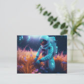 Astronaut Postkarte (Stehend Vorderseite)