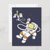 Astronaut Postkarte (Vorne/Hinten)