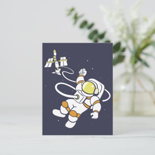 Astronaut Postkarte (Stehend Vorderseite)
