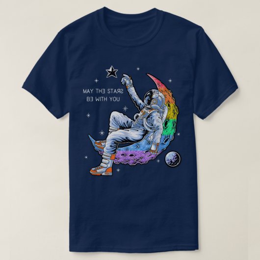 Astronaut Pride Space Man On The Moon LGBT+ T-Shirt (Design vorne)