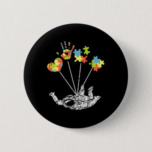 Astronaut Puzzle Autismus-Bewusstseinsgeschenke fü Button