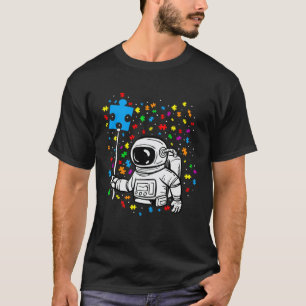 Astronaut-Puzzleteil-Ballon Autismus-Bewusstsein S T-Shirt