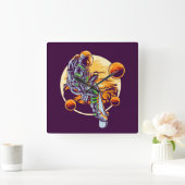 Astronaut  quadratische wanduhr (Zuhause)