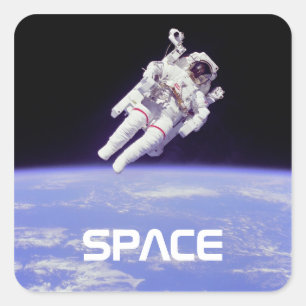 Astronaut Quadratischer Aufkleber