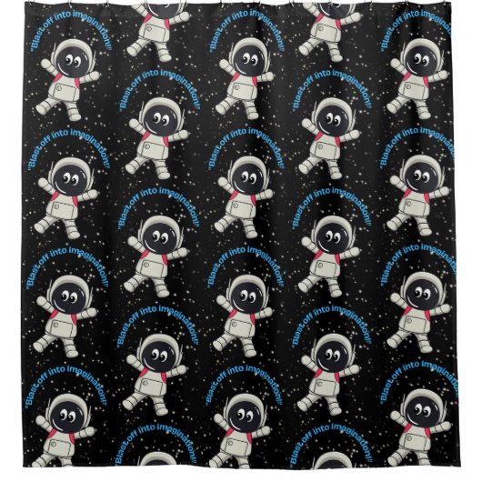 ASTRONAUT QUOTE DUSCHVORHANG (Vorderseite)