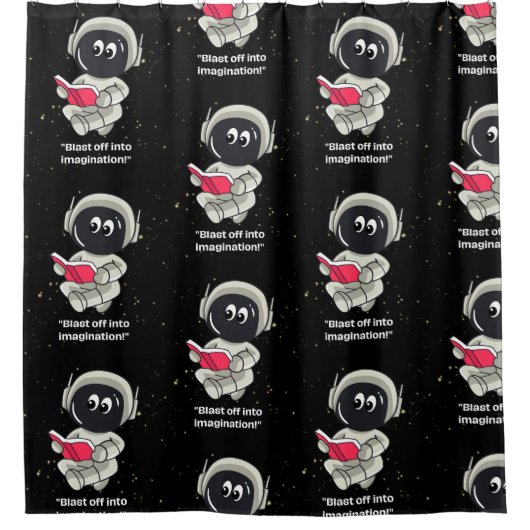 ASTRONAUT QUOTE DUSCHVORHANG (Vorderseite)