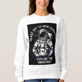 ASTRONAUT QUOTE , SCHLIESSEND BIS NEUES HORIZONT SWEATSHIRT