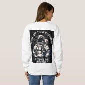 ASTRONAUT QUOTE , SCHLIESSEND BIS NEUES HORIZONT SWEATSHIRT (Schwarz voll)