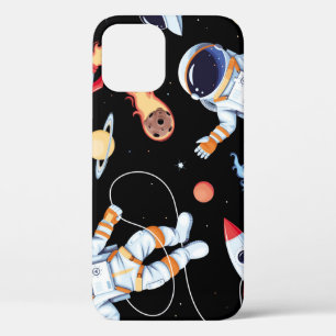 Astronaut Rakete: Nahtloses Vintage-Weltraummuster Case-Mate iPhone Hülle