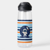 Astronaut Rakete Weltraum Kinder Trinkflasche (Rückseite)