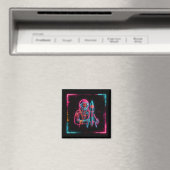 Astronaut Raketenmann Kunst Magnet (In Situ (Geschirrspüler))