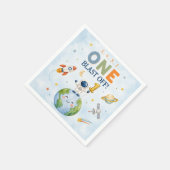 Astronaut Raketenstart Serviette (Ecke)