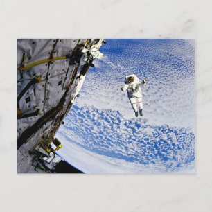 Astronaut Raumspaziergang Postkarte