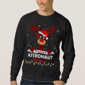 Astronaut Reindeer Weihnachtsmannmütze Buffalo Kar Sweatshirt (Vorderseite)