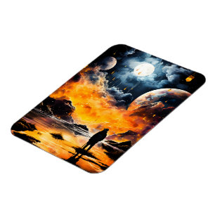 Astronaut Reisen Kosmischer Horizont Reise Magnet