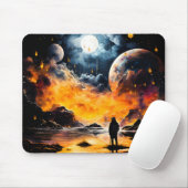 Astronaut Reisen Kosmischer Horizont Reise Mousepad (Mit Mouse)