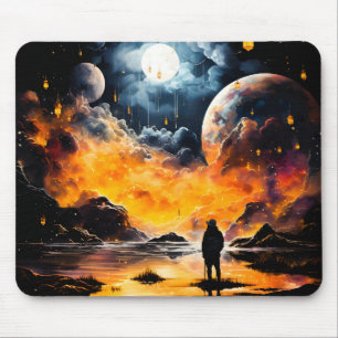 Astronaut Reisen Kosmischer Horizont Reise Mousepad
