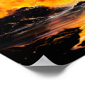 Astronaut Reisender Kosmischer Horizont Reise Poster (Ecke)