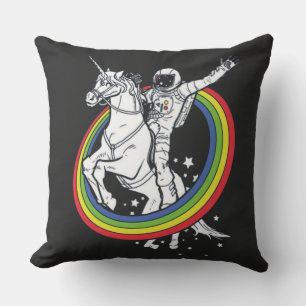 Astronaut reitet auf Einhorn Kissen