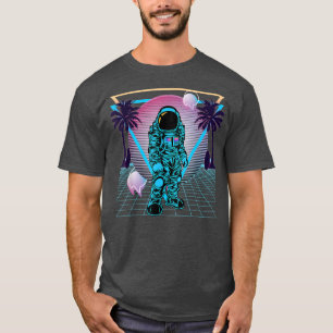 Astronaut Retro Vaporwave 80er Ästhetischer T - Sh T-Shirt