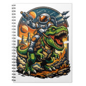 Astronaut Riding a T-Rex – Epic Space Dinosaur Notizblock (Vorderseite)