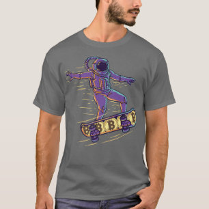 Astronaut Riding Bitcoin Skateboard Kryptowährung T-Shirt