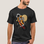Astronaut Riding Bmx Moon Space Boys Girls Kids As T-Shirt (Vorderseite)