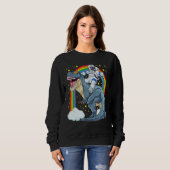 Astronaut Riding Dinosaur Rex Astro Space Dino Pre Sweatshirt (Vorne ganz)