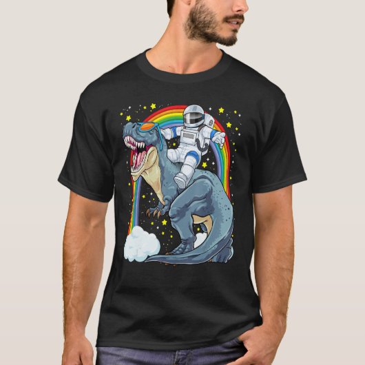 Astronaut Riding Dinosaur Rex Astro Space Dino Pre T-Shirt (Vorderseite)