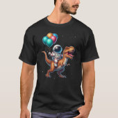 Astronaut Riding Dinosaur T Rex. Astronaut Space B T-Shirt (Vorderseite)
