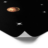 Astronaut Riding Pizza Slice Poster (Ecke)