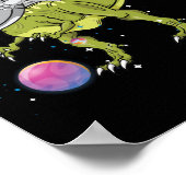 Astronaut Riding T-Rex Dinosaur Astro T-Rex Poster (Ecke)