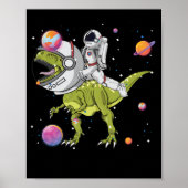 Astronaut Riding T-Rex Dinosaur Astro T-Rex Poster (Vorne)