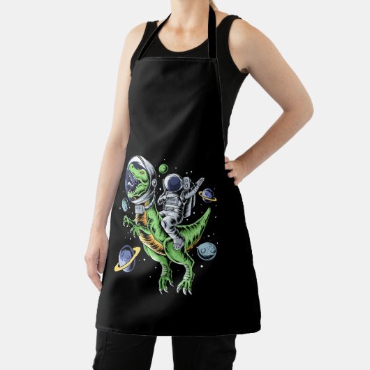 Astronaut Riding T-Rex Dinosaur Astro T-Rex Space Schürze (InSitu)