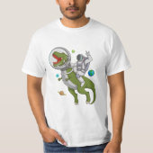 Astronaut Riding T-Rex Dinosaur Astro T-Rex Space T-Shirt (Vorderseite)