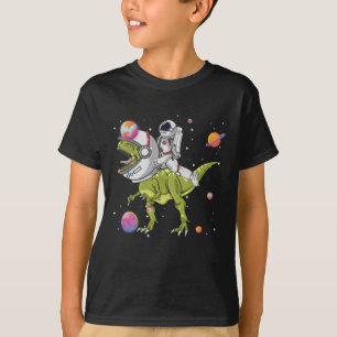 Astronaut Riding T-Rex Dinosaur Astro T-Rex T-Shirt