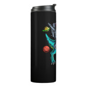 Astronaut Riding T-Rex Dinosaur Thermosbecher (Nach links gedreht)
